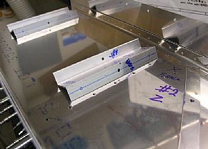 Marked reference lines on all the flanges centered on the 1/8 holes
