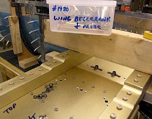 Getting ready to rivet on the tank attach nutplates