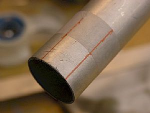 Transferred the marks to the pushrods