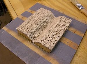 Slapped on the rubber matting