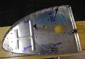 Drilled the platenute screw holes into the rib