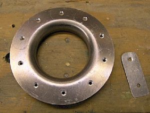 Countersunk the gas cap flange