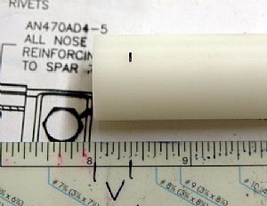 Cutting the Delrin rod