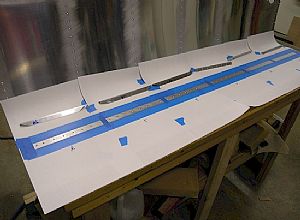Getting ready for riveting the stiffeners