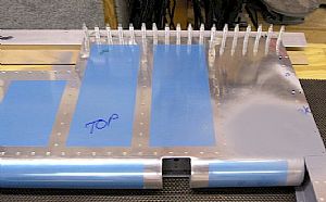Prosealing the left elevator trailing wedge in