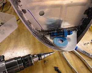Drilled the hole for the vent line