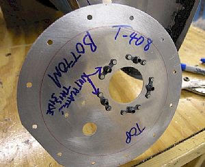 Installed the nutplates on the access plate for the fuel sender