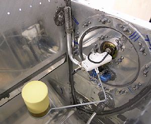 Installed the tank sender and cover plate before the back baffle