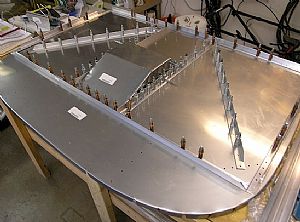 Started clecoing the stiffeners to the firewall