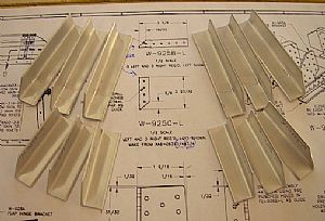 Made the W-925B W-925C angles pieces for the flap brackets