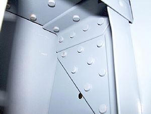 An inside shot of the inboard flap bracket assembly