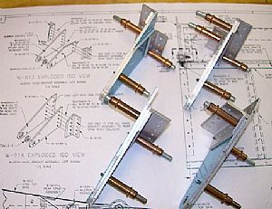 Started work on the aileron bracket assemblies