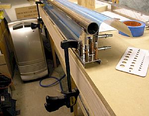 Setup for drilling the A-909 counterbalance pipe