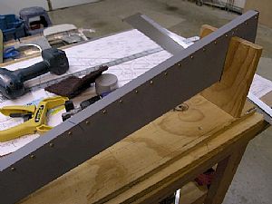 Deburred, primed and riveted