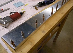 Drilled the F-728A bellcrank channel to the F-728B angle