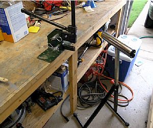 My homemade hand squeezer stand