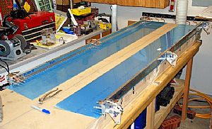 Clecoed the bottom skin to the spar