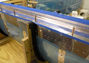 Getting ready for attaching the baffle