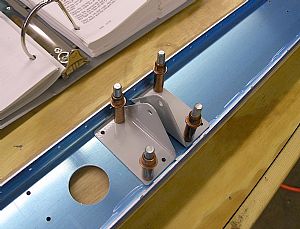 Clecoed on the HS-912 Outboard Hinge Brackets and match drilled the holes