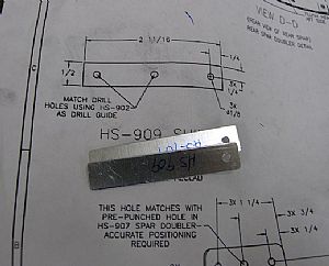 Cut out the HS-909 shims