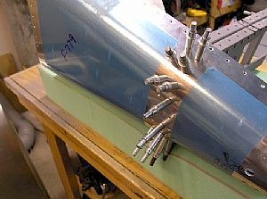 Started riveting the F-711 bulkhead in