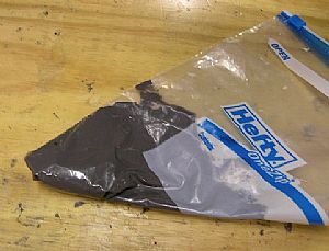 Prepared the freezer bag for Proseal squeezing