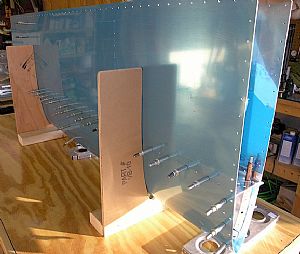 Started temporary assembly of the left Horizontal Stabilizer