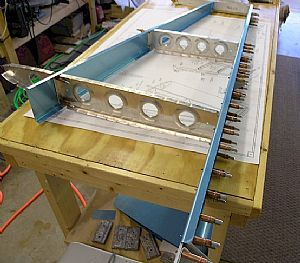 Clecoed the spars and ribs together