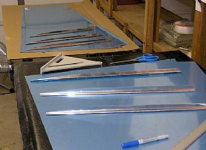 Started laying out the stiffeners on the Rudder skins