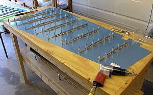 Final drilled the stiffeners to the right rudder skin