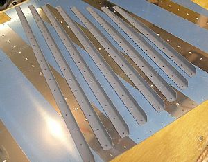 Primed the stiffeners for the right rudder skin