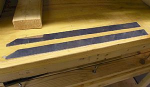 Cutout the R-918 rudder bottom strips