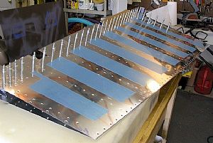 Clecoed on the outer skins