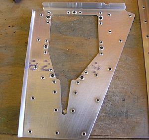 Dimpled the holes on the E-615PP reinforcing bracket