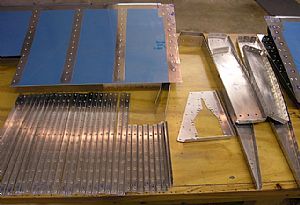 Finished deburring, sanding and dimpling the elevator inerds