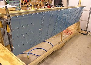 Clecoed the top wing skins to the spar/rib assembly