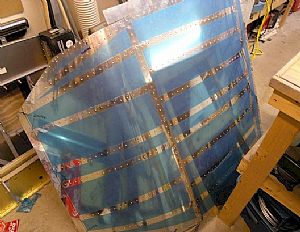 The center fuselage bottom skin is ready