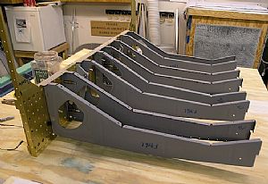 Clecoed on the center seat ribs