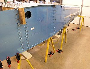 Drilled the holes into the Longerons aft of F-904 bulkhead 