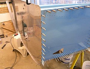 Drilled the side skin into the firewall