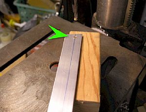 Drilled the marked hole on the drill press with a #30 drill bit