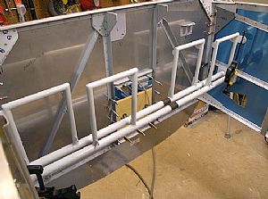 Did a trial fit of the rudder pedal tubes 