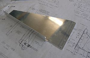 Trimed and drilled the F-6118 Rudder Pedal Brace