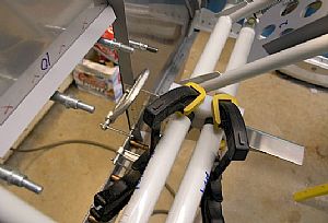 Clamped the F-6118 brace into position