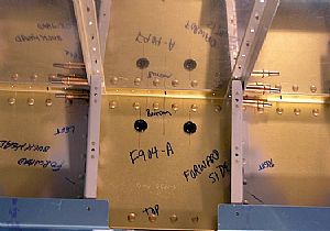 Final drilled the stiffeners to the F-983-L&R cover support ribs 