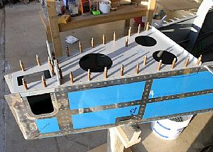 Aft Deck is primed and ready to rivet