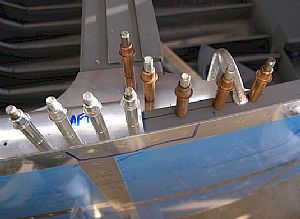 Drilled the F-757 Gussets into place