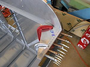 Drilled the F-695 gusset to the firewall and longerons