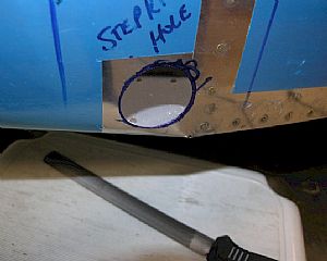 Time to trim the hole in the skin some
