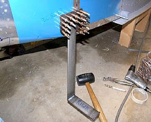 Drill and clecoed the step into place